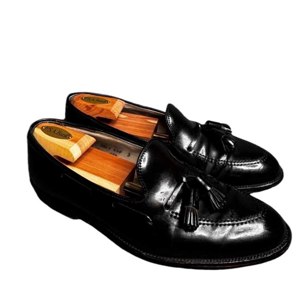 Alden 664 Tassel Moccassin Black Shell Cordovan Loafers Size 10.5